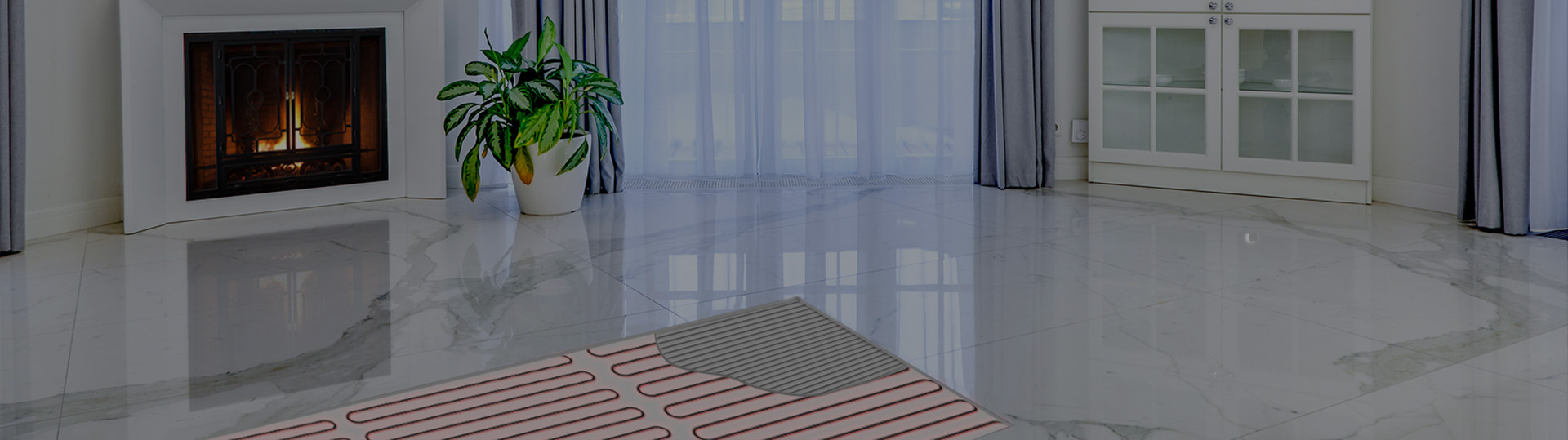 Radiant floor heating system services and installation banner